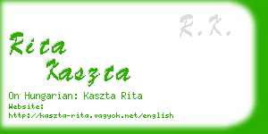 rita kaszta business card